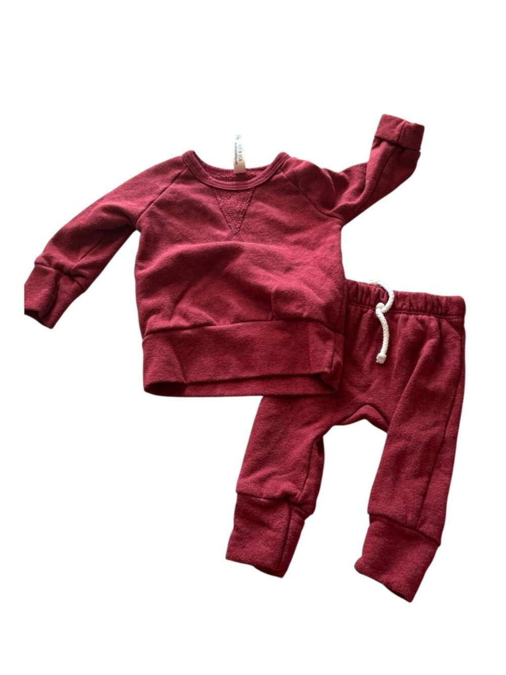 Childhoods Baby Sweatshirt & Jogger Set Burgundy 2 Piece Outfit 3-6 month